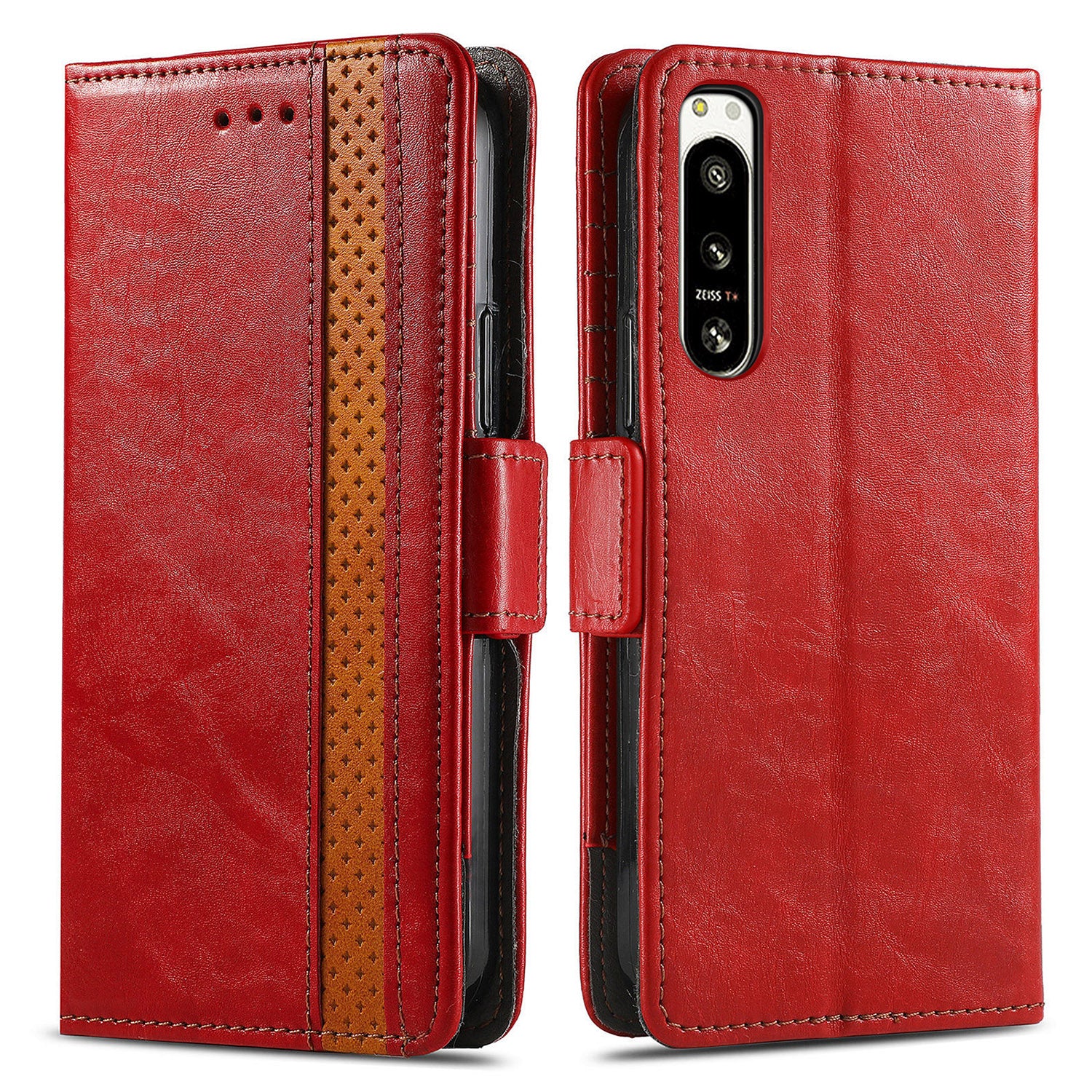 CASENEO 002 Series Anti-scratch Phone Cover for Sony Xperia 5 IV 5G Business Splicing Style RFID Blocking PU Leather TPU Phone Case Flip Wallet Stand CASENEO 002 Series Anti-scratch Phone Cover for Sony Xperia 5 IV 5G Business Splicing Style RFID Blocking PU Leather TPU Phone Case Flip Wallet Stand